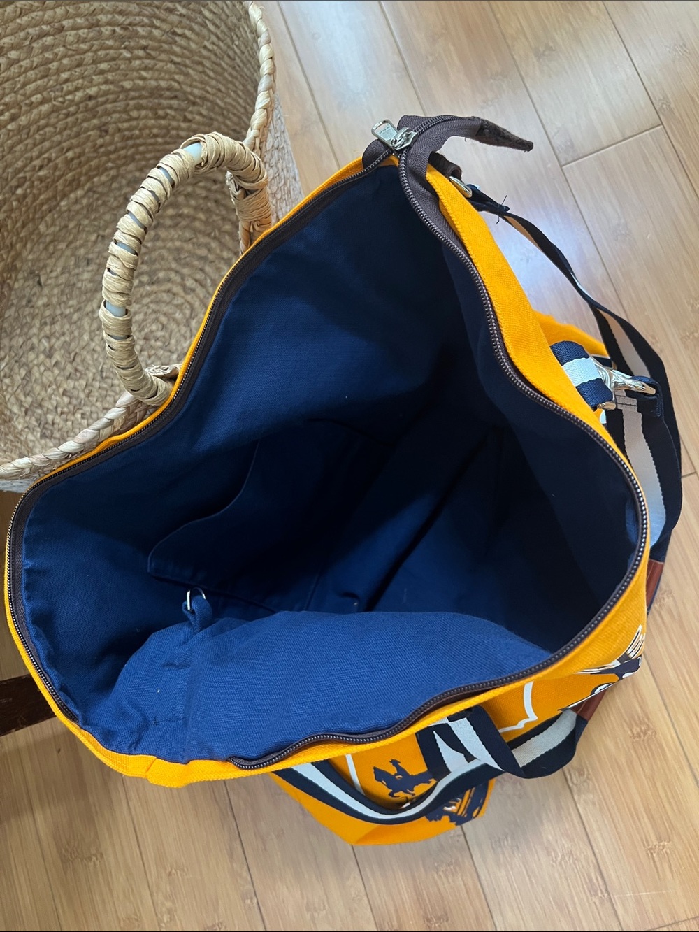 Rebecca Ray Mary Ann Horse Show Tote in orange Equestrian Dallas Pa. - Picture 7 of 11